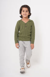 Cable Knit Polo